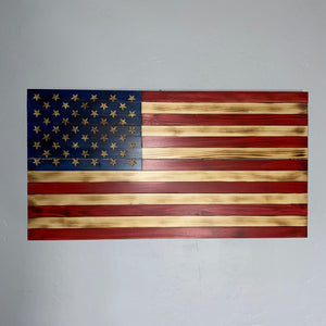 Handmade Wooden American Flag