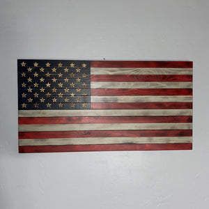 Handmade Wooden American Flag